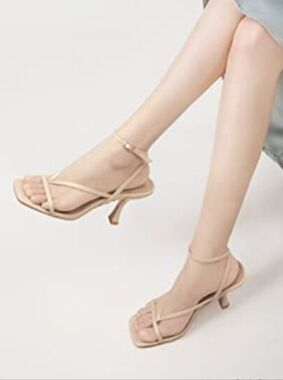 NWT! ALDO Beige Strappy Square-Toe Heeled Sandals